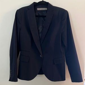Navy Zara basic cotton blazer